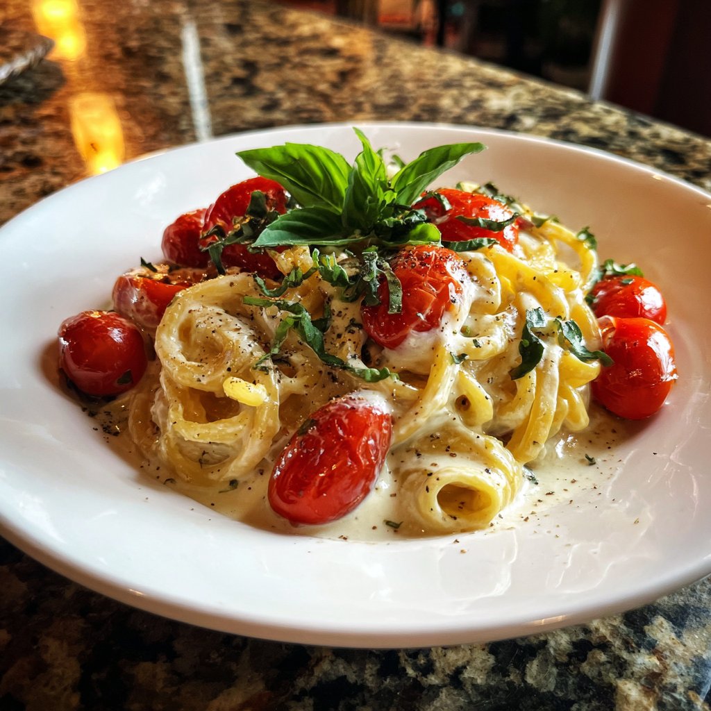 Romantic Tomato Burrata Pasta