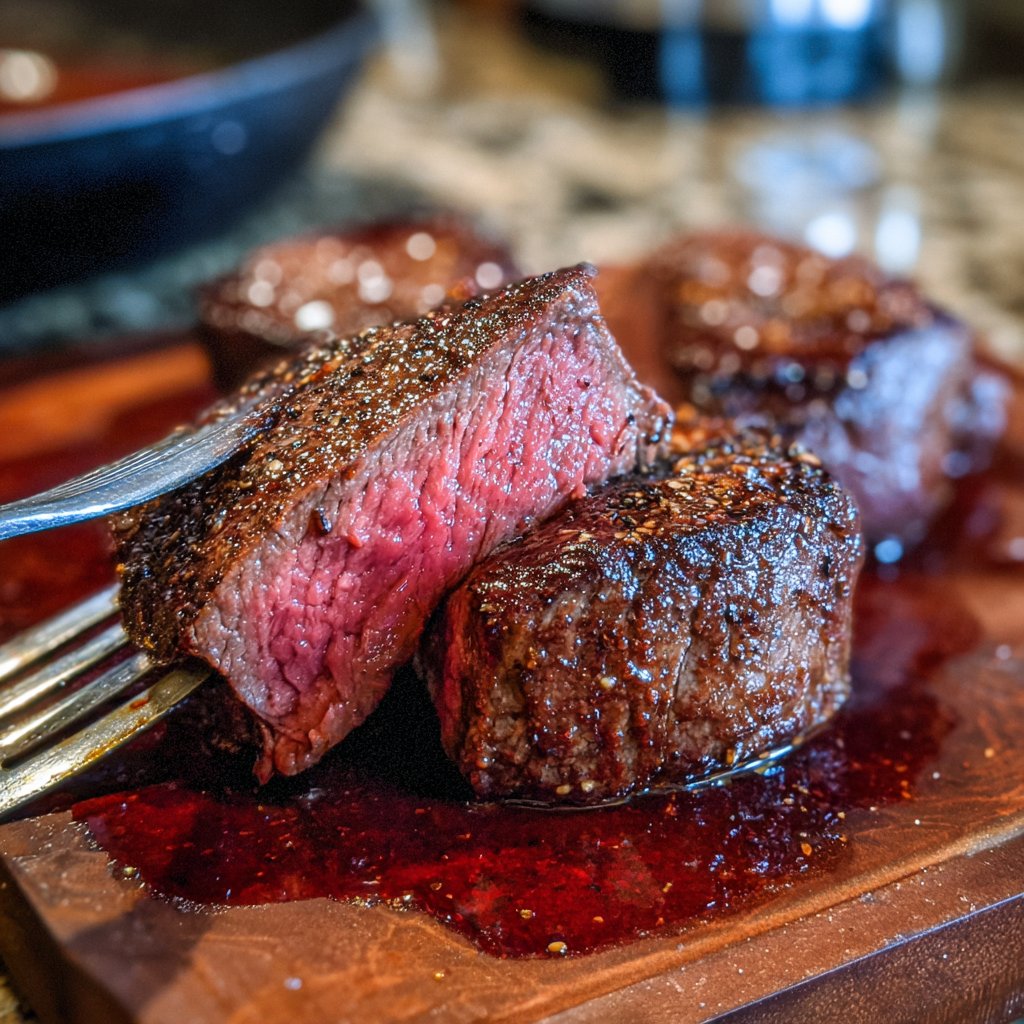Romantic Filet Mignon with Red Wine Sauce