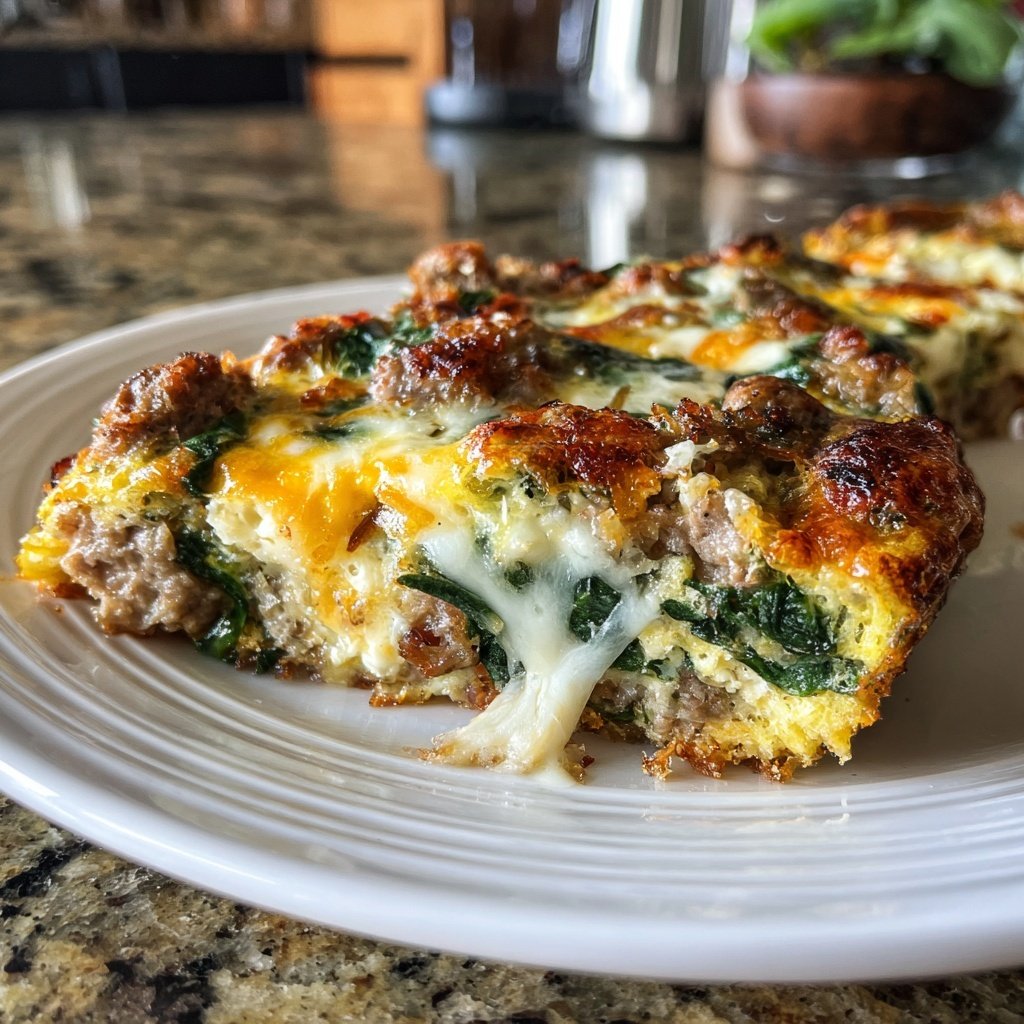 Keto Breakfast Sausage Egg Bake