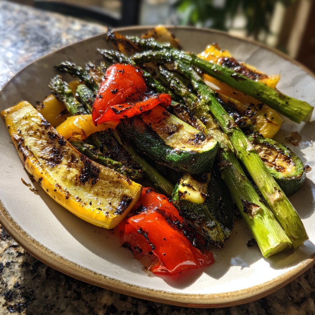 Healthy Dinner Grilled Veggie Plate