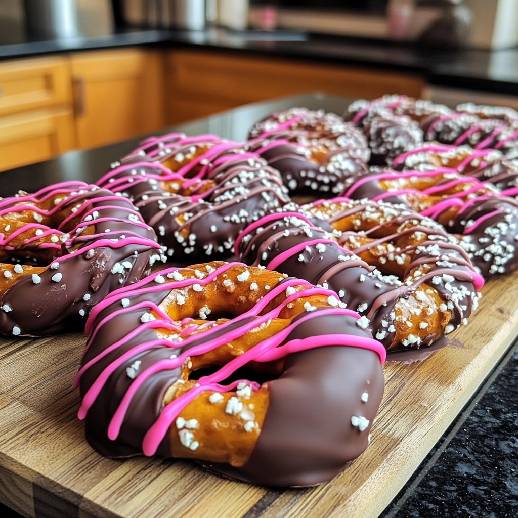 Valentines Snacks Chocolate Dipped Pretzels