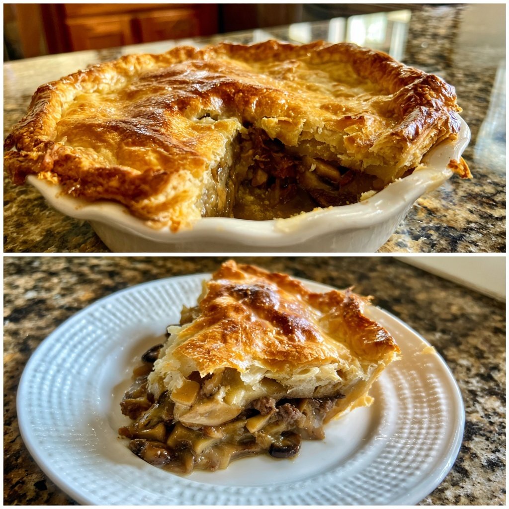 Comfort Food Beef and Mushroom Pot Pie