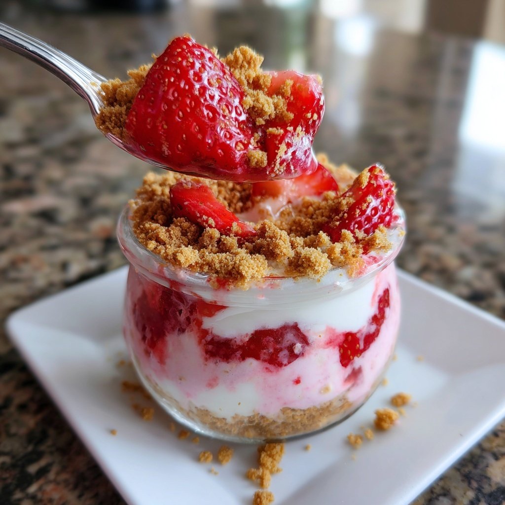 Strawberry Cheesecake Overnight Oats No Bake