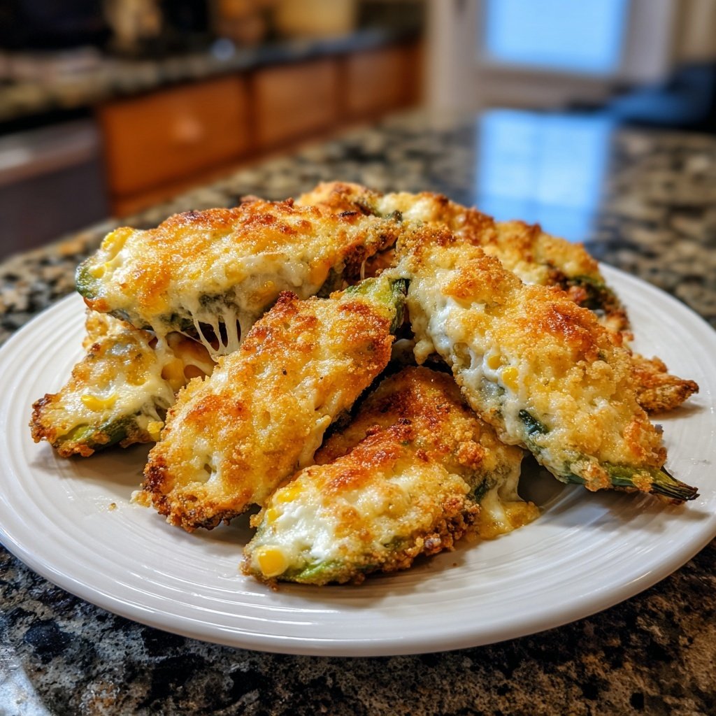 Jalapeno Poppers Stuffed with Corn