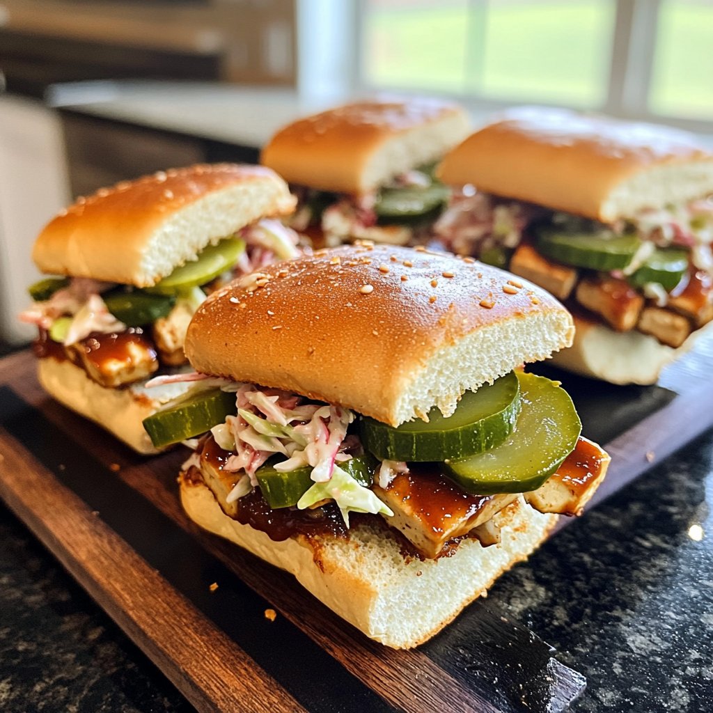 Sliders with BBQ Tofu