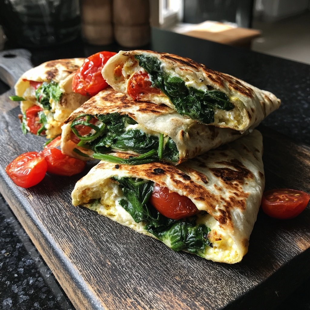 Cottage Cheese Flatbread Wraps