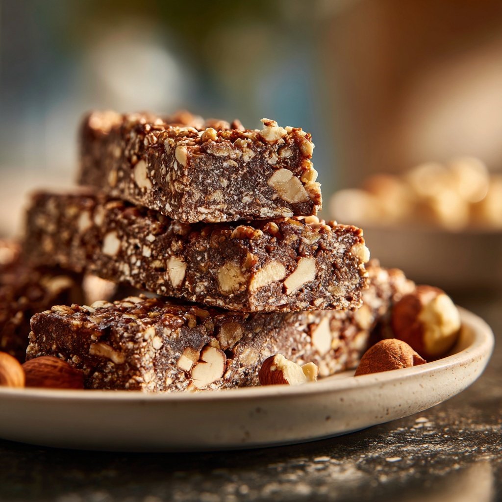 Chocolate Hazelnut Oat Snack Bars