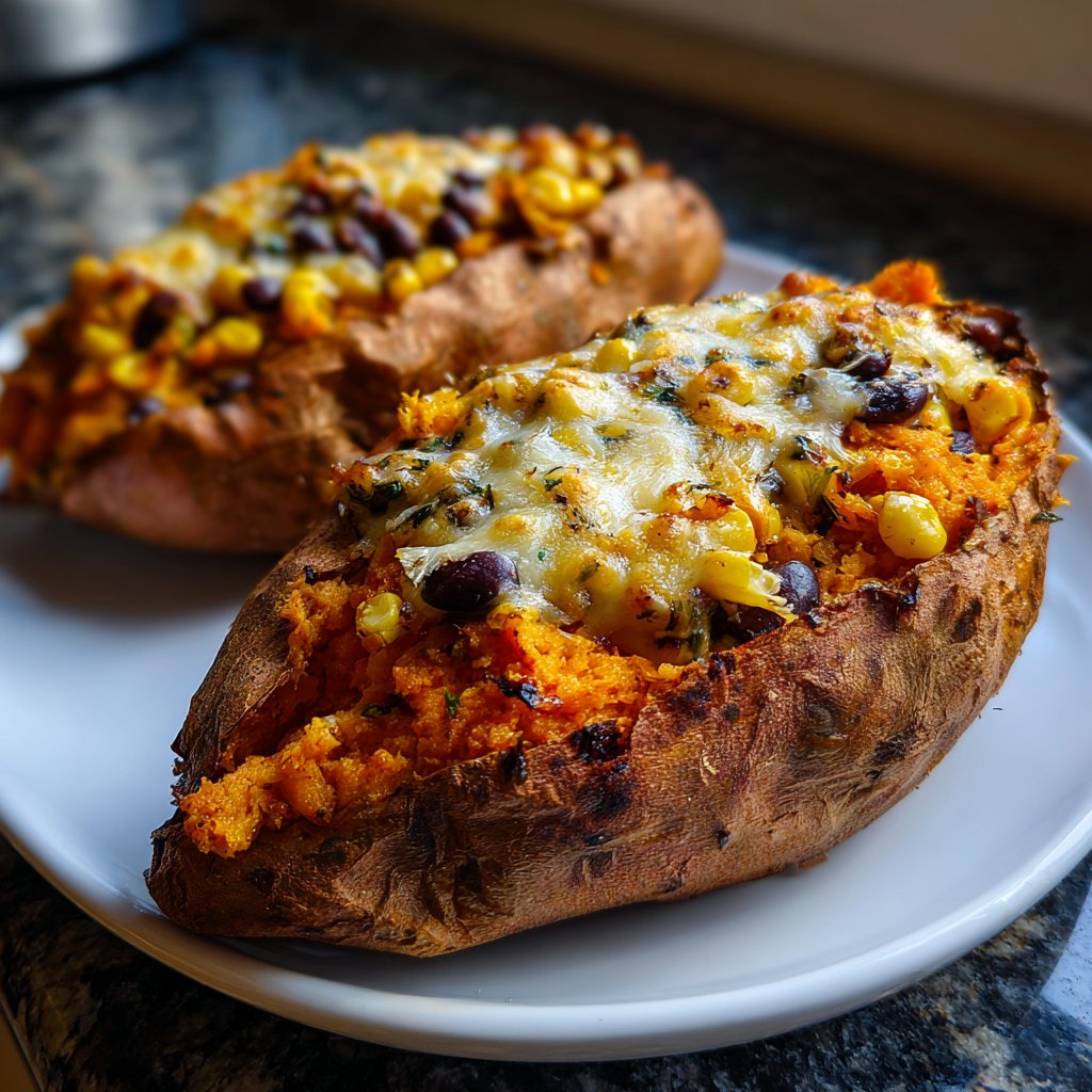Valentine Dinner Stuffed Sweet Potatoes