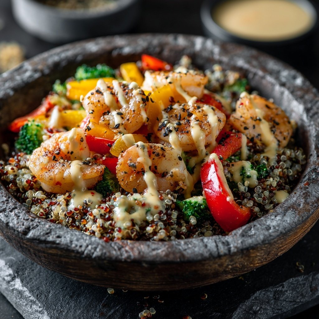 High Protein Shrimp Dinner Bowl