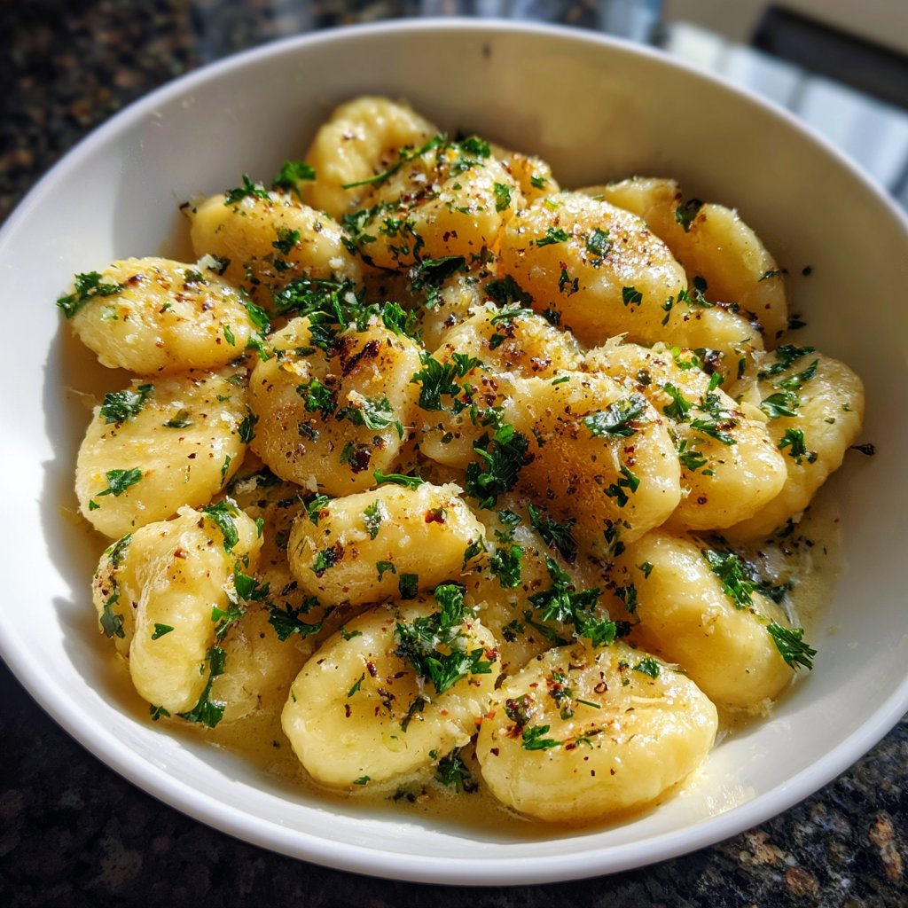Romantic Lemon Butter Gnocchi