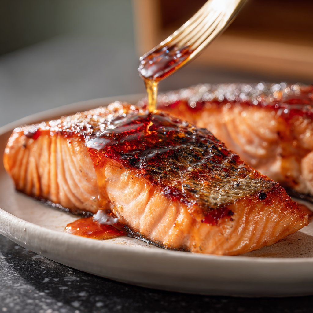 Salmon with Blood Orange Glaze