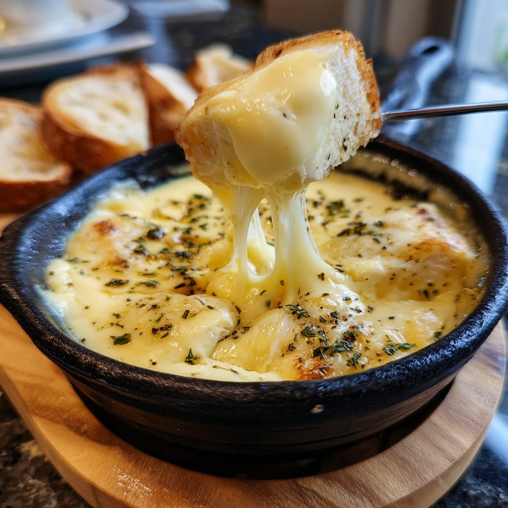 Fondue with Herb Infused Cheese