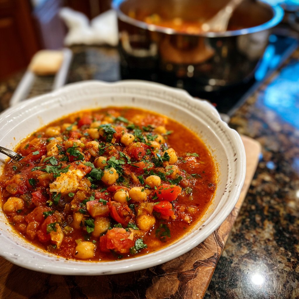 Healthy Dinner Tomato Chickpea Stew