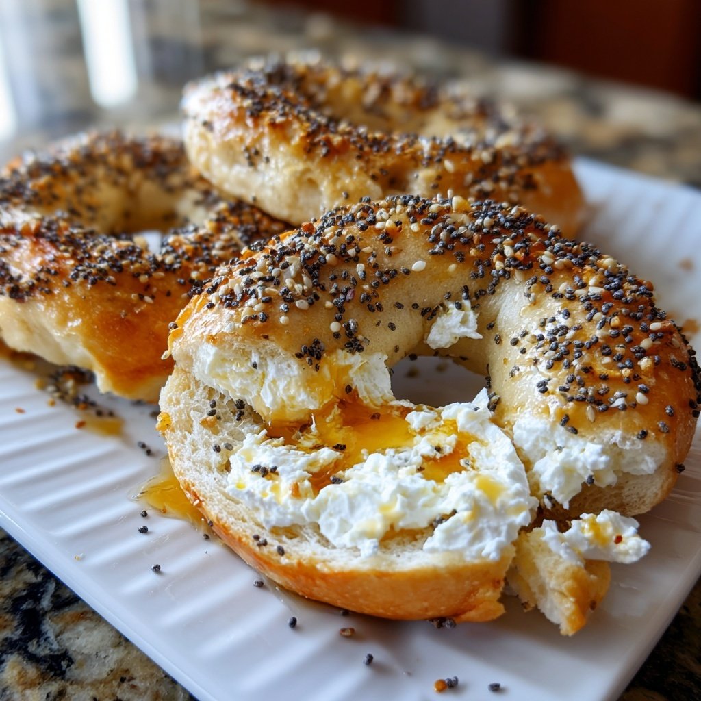 Soft Greek Yogurt Bagels